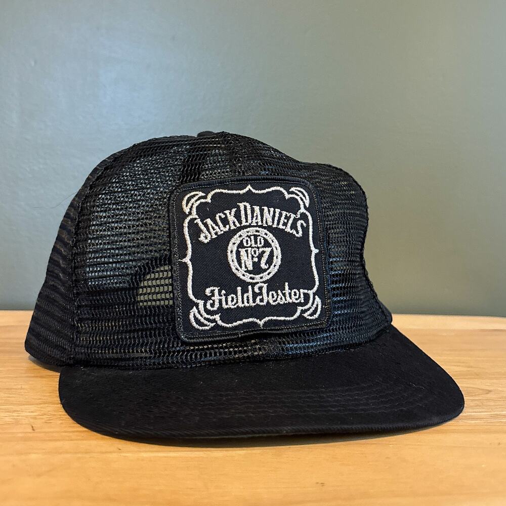 Vintage Jack Daniel's Old No. 7 Field Tester Black Patch Mesh Snapback Hat